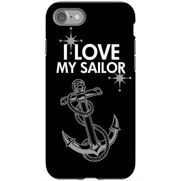 I Love My Sailor Case Rubber iPhone 4 & 4S Case Black