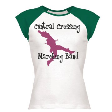Central Crossing Band Junior Fit Bella 1x1 Rib Ringer Tee