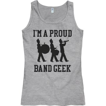 Band Geek Tank Top Junior Fit Bella Sheer Longer Length Rib Tank Top