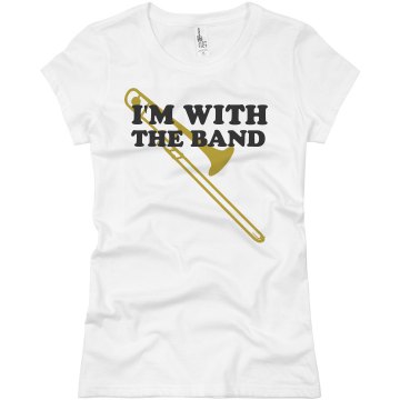I Am With The Band  Junior Fit Basic Bella Favorite Tee