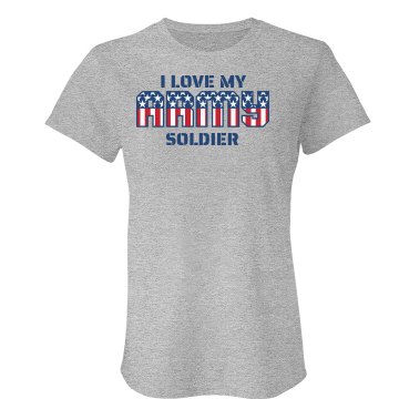 Army Strong Support Junior Fit Bella 1x1 Rib Cap Sleeve Raglan Tee