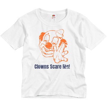 Clowns Scare Me Youth Basic Gildan Ultra Cotton Crew Neck Tee