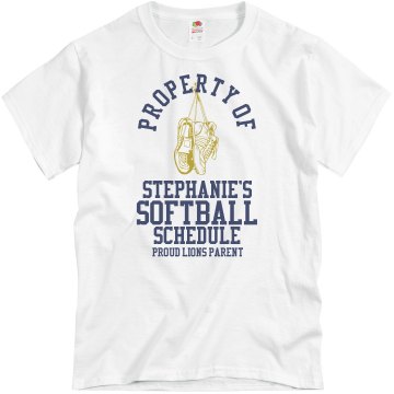 Property Softball w/ Back Unisex Basic Gildan Heavy Cotton Crew Neck Tee