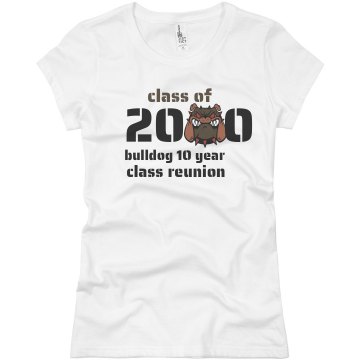 Class Of 2000 Ten Year  Junior Fit Basic Bella Favorite Tee