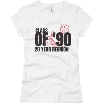 Class Of 1990 Reunion Junior Fit Basic Bella Favorite Tee
