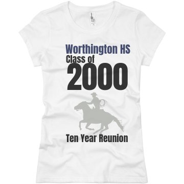 Worthington Hs Reunion Junior Fit Basic Bella Favorite Tee