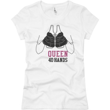 Queen 40 Hands Junior Fit Basic Bella Favorite Tee