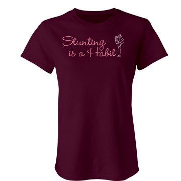Stunting Habit Tee Junior Fit Bella Crewneck Jersey Tee
