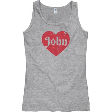 Bleeding Heart Distressed Junior Fit Bella Sheer Longer Length Rib Tank Top