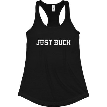 Just Buck Tank Junior Fit Bella Sheer Longer Length Rib Racerback Tank Top