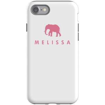 Melissa Loves Elephants Rubber iPhone 4 & 4S Case Black