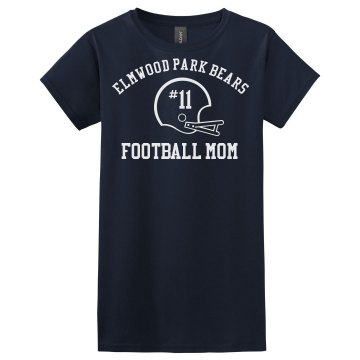 Football Mom Misses Relaxed Fit Gildan Ultra Cotton Tee