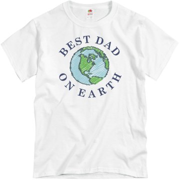 Best Dad On Earth Unisex Gildan Ultra Cotton Long Sleeve Tee