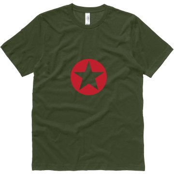 Red Star Military Tee Unisex Canvas Jersey Tee