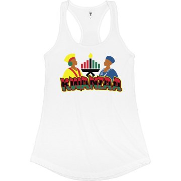 Kwanzaa People Shirt 2 Junior Fit Bella Sheer Longer Length Rib Racerback Tank Top