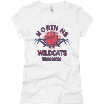 North HS Wildcats Mom Junior Fit Basic Bella Favorite Tee