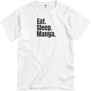 Eat Sleep Manga Unisex Basic Gildan Heavy Cotton Crew Neck Tee