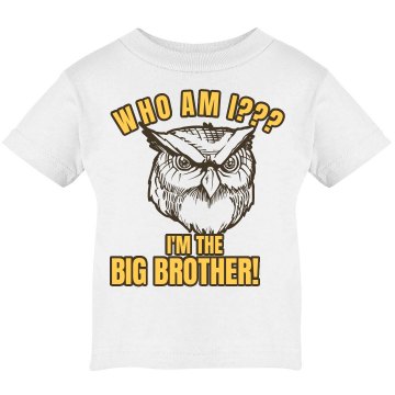 Big Brother Owl Tee Infant Rabbit Skins Cotton Tee