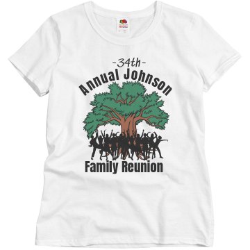 Johnson Family Reunion Misses Relaxed Fit Basic Gildan Ultra Cotton Tee