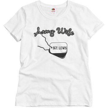 Army Wife Tee Misses Relaxed Fit Basic Gildan Ultra Cotton Tee