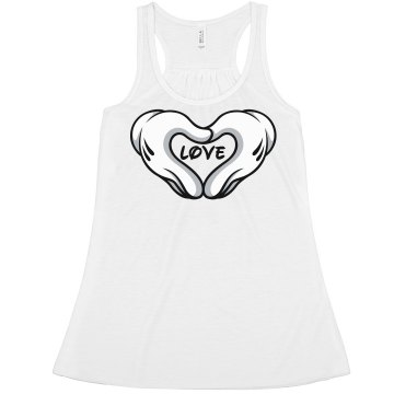 Heart Hands Misses Bella Flowy Boxy Lightweight Crop Tank