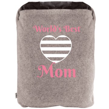 World's Best Mom Blanket 2-in-1 Poly Fleece Pillow Blanket 