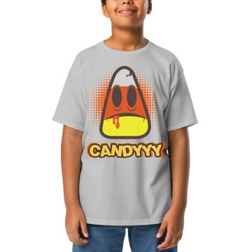 Zombie Candy Corn Youth Youth Gildan Heavy Cotton Crew Neck Tee