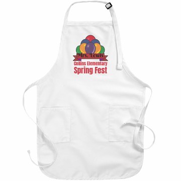 School Spring Fest Apron Basic White Apron