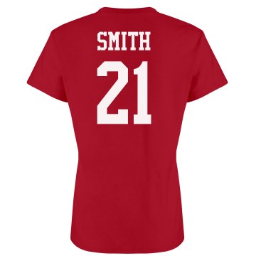 Kinston Soccer w/ Back Junior Fit Bella Crewneck Jersey Tee