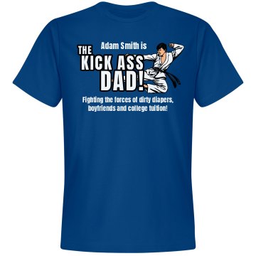 Kick Ass Dad Unisex Gildan Heavy Cotton Crew Neck Tee