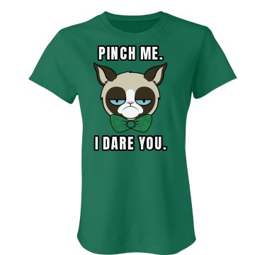 A Grumpy Cat St. Patty's Junior Fit American Apparel Fine Jersey Tee