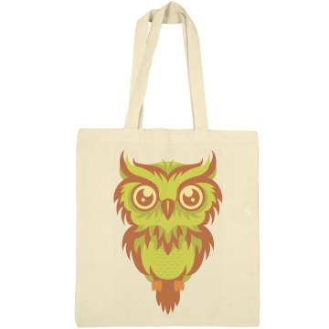 Cute Owl Day Tote Liberty Bags Canvas Bargain Tote Bag