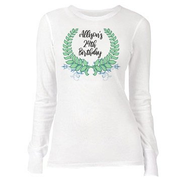 Allison's 24th Birthday Junior Fit Bella Long Sleeve Thermal Tee