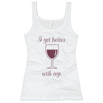 I Get Better With Age Junior Fit Bella 1x1 Rib Ringer Tee