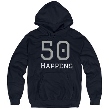 50 Happens Unisex Hanes Ultimate Cotton Heavyweight Hoodie
