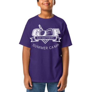 Golf Summer Camp Youth Gildan Ultra Cotton Crew Neck Tee