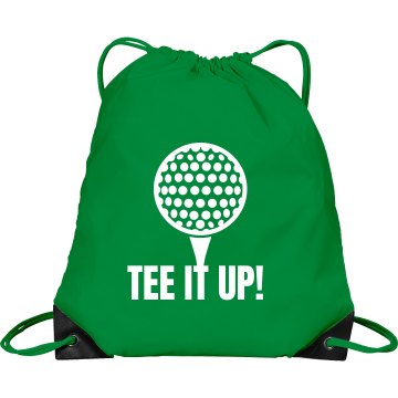 Tee It Up Bag Port & Company Drawstring Cinch Bag
