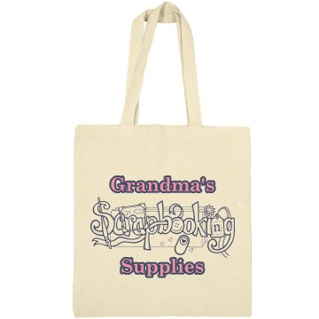 Grandma's Scrapbooking Liberty Bags Canvas Bargain Tote Bag