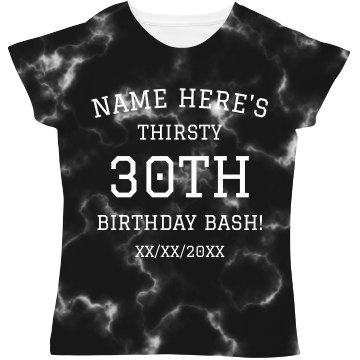 30 And Thirsty Misses Relaxed Fit Basic Gildan Ultra Cotton Tee
