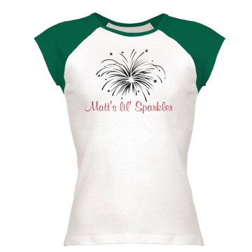 Matt's Lil' Sparkler Junior Fit Bella 1x1 Rib Ringer Tee