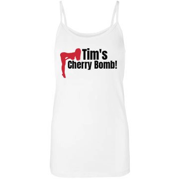 Tims Cherry Bomb Junior Fit Bella Sheer Jersey Longer Length Tank Top