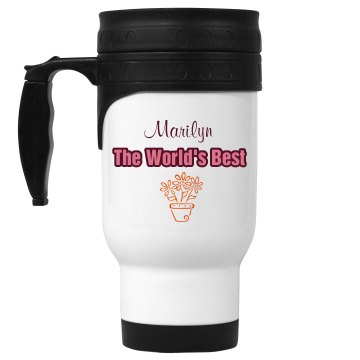 The Best Mug 14oz White Stainless Steel Travel Mug
