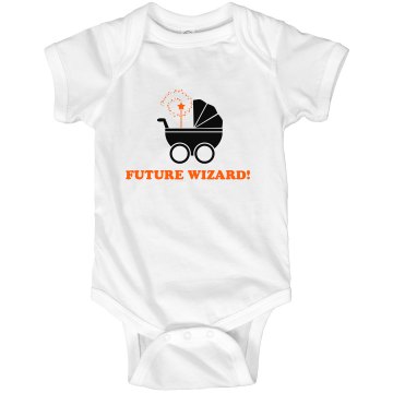 Future Wizard Onesie Infant Rabbit Skins Lap Shoulder Creeper
