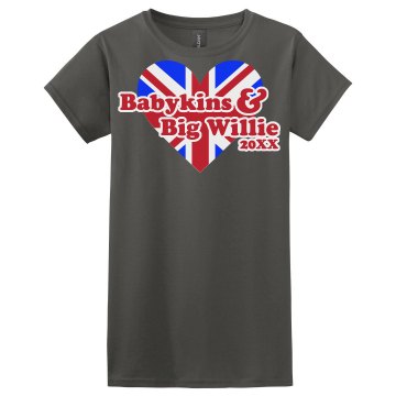 Babykins And Big Willie Misses Relaxed Fit Gildan Heavy Cotton Tee