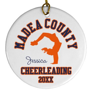 Cheerleading Ornament Plastic Ball Ornament