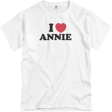 I Heart Annie Unisex Basic Gildan Heavy Cotton Crew Neck Tee