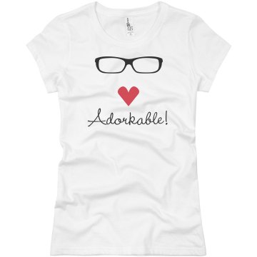 Adorkable Graphic Tee Junior Fit Basic Bella Favorite Tee