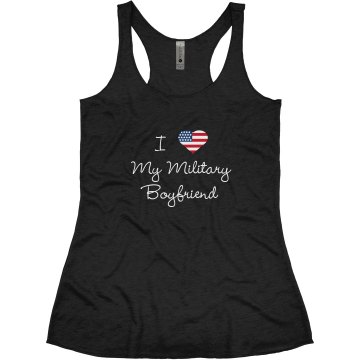 Marine Girlfriend Tank Junior Fit Bella Triblend Racerback Tank