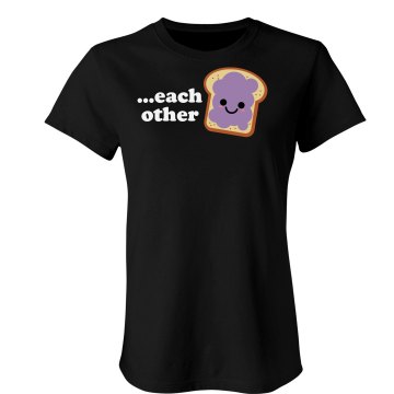 Made For Each Other Junior Fit Bella Crewneck Jersey Tee