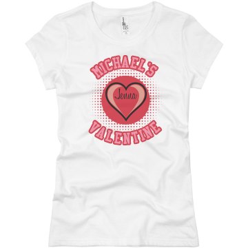 Michael's Valentine Junior Fit Basic Bella Favorite Tee